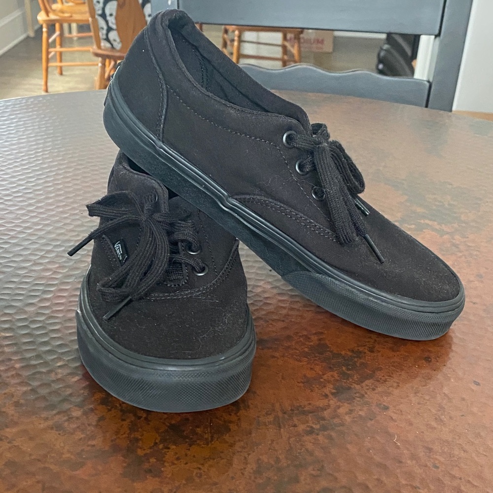 Vans All-Black Canvas Sneakers